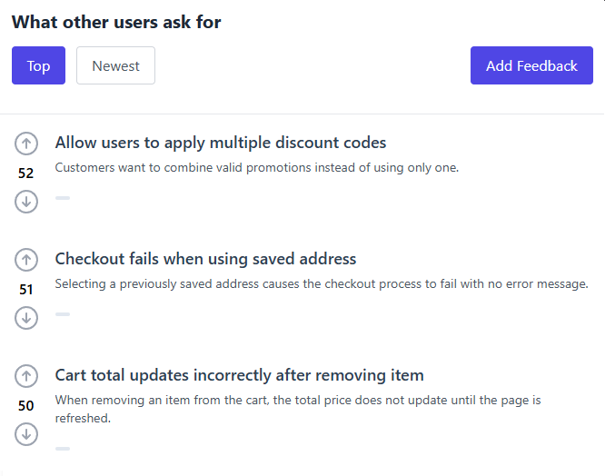 Collect feedback