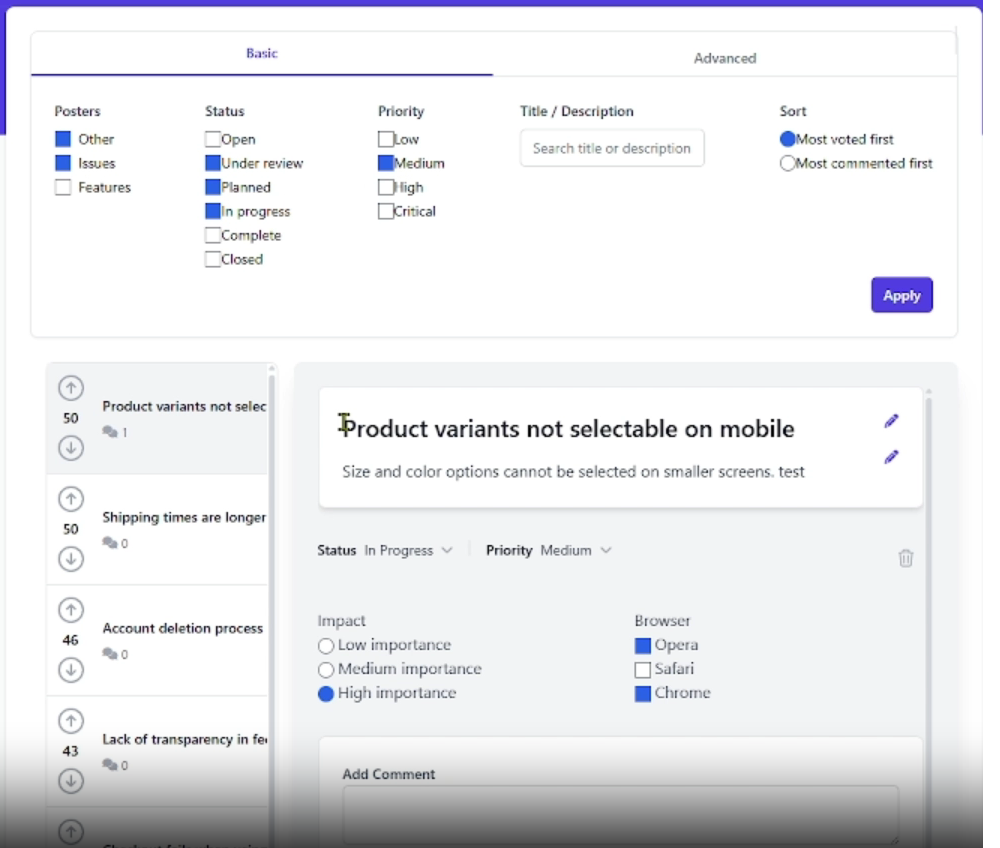Advanced feedback filtering basic
