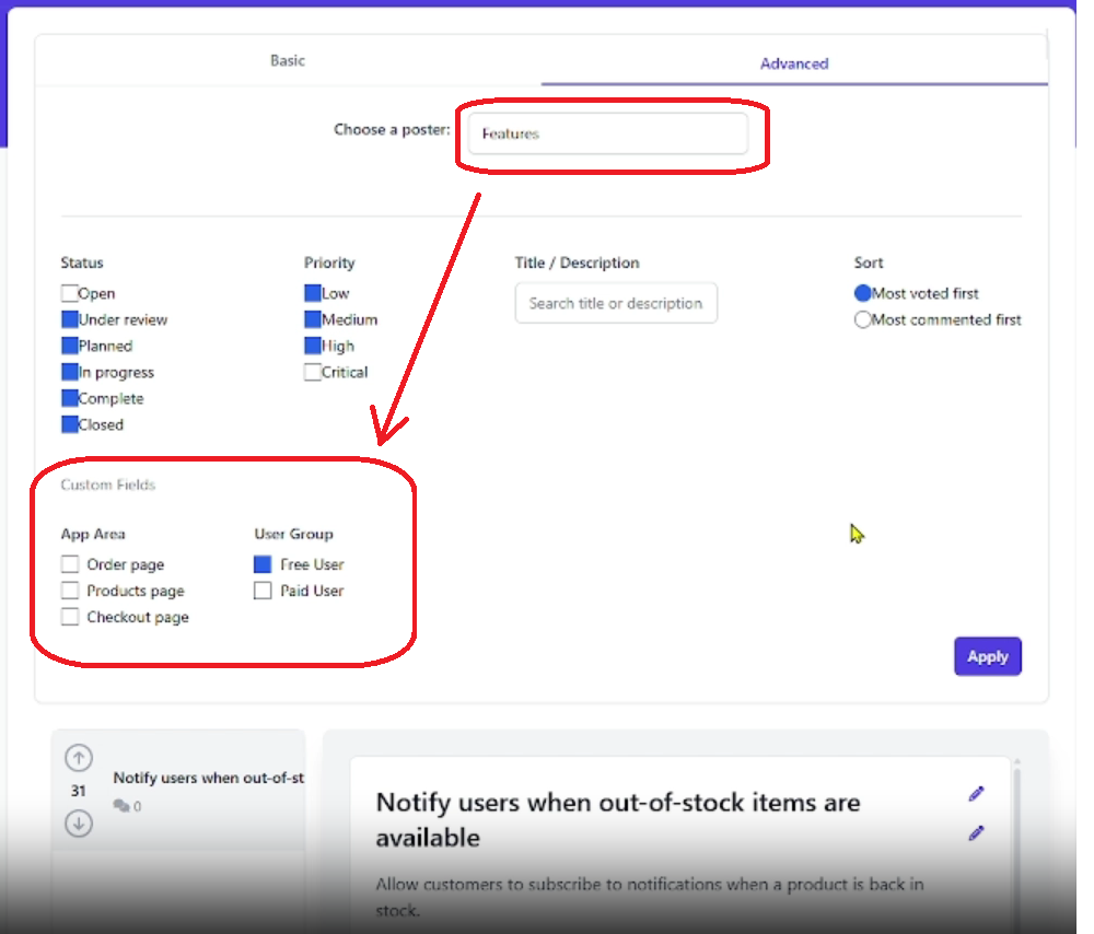 Advanced feedback filtering basic