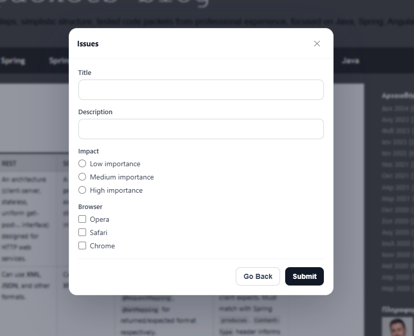 Structure your feedback